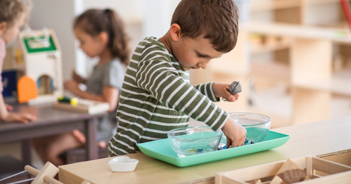 Want to learn about hands-on science experiments for your homeschool student? Click to learn about Montessori hands-on science exploration.