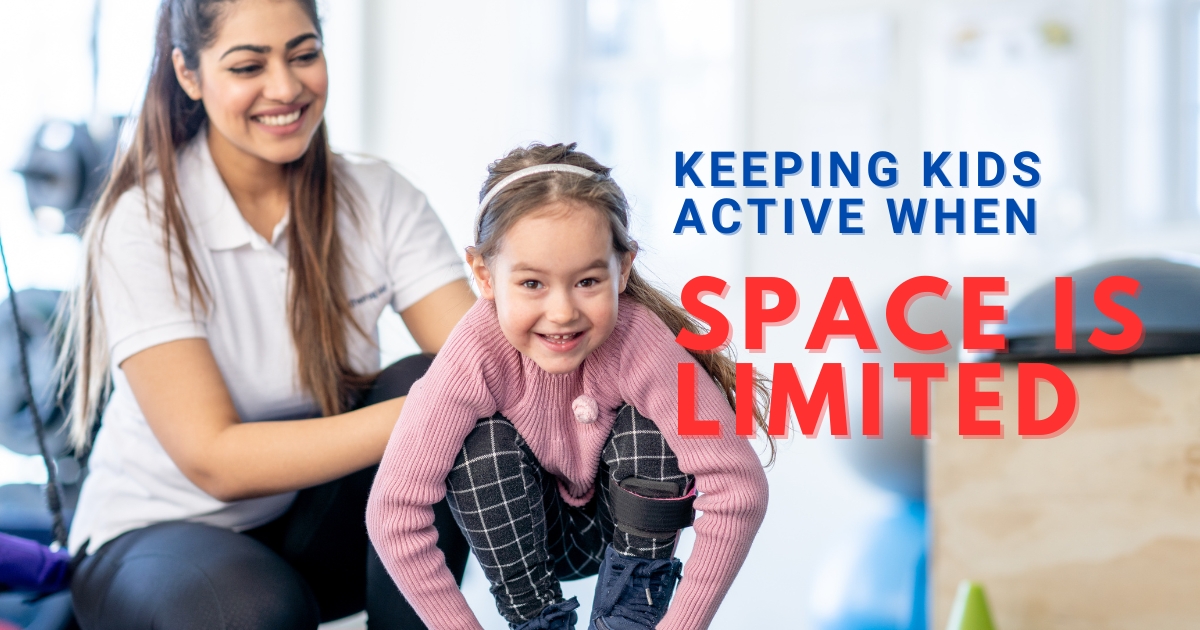 Want to learn how to keep your homeschool kids active when space is limited? Click to learn about creative PE activities you can do at home.