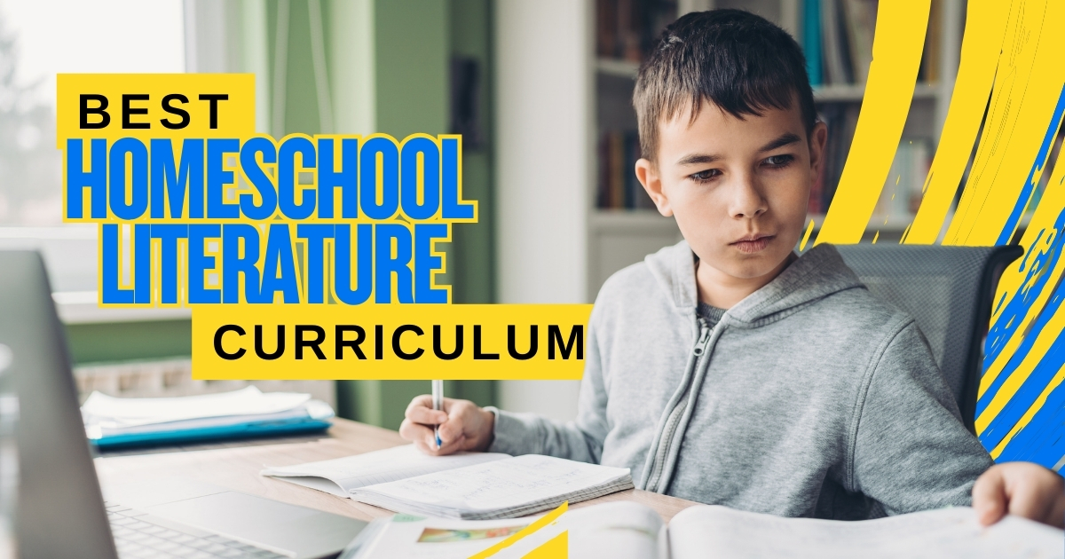 Best homeschool literature curriculum for middle school with a focused student studying at home.