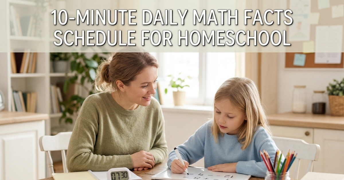 10-Minute Daily Math Facts Schedule for Homeschool