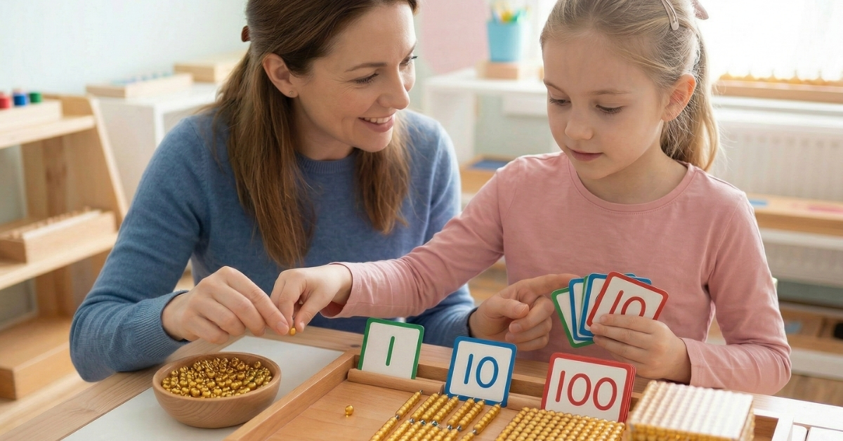 How to Teach Place Value the Montessori Way